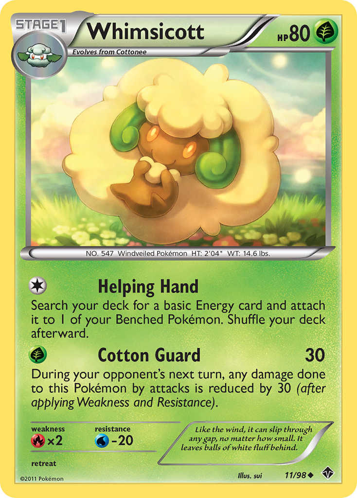 Whimsicott (11/98) [Black & White: Emerging Powers] | The Gaming-Verse