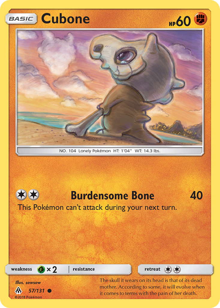 Cubone (57/131) [Sun & Moon: Forbidden Light] | The Gaming-Verse