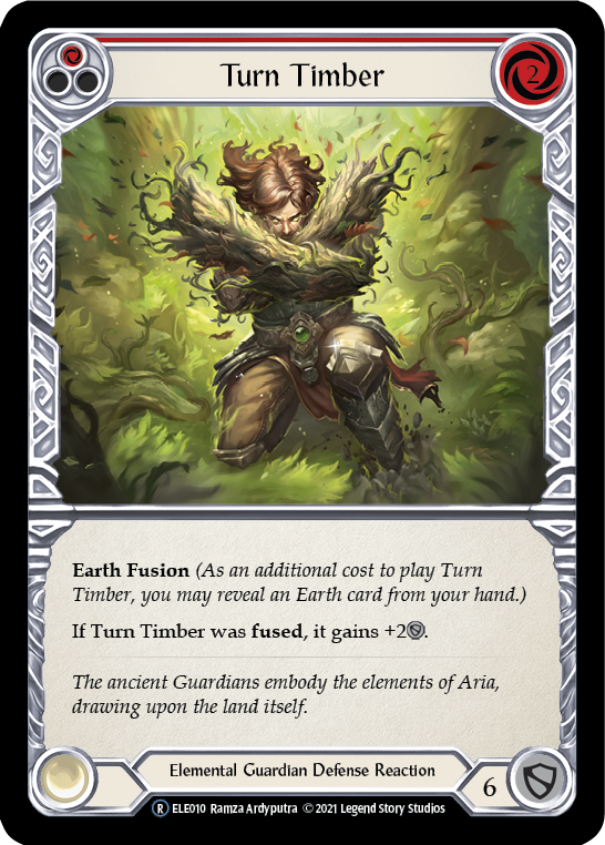 Turn Timber (Red) [U-ELE010] Unlimited Rainbow Foil | The Gaming-Verse