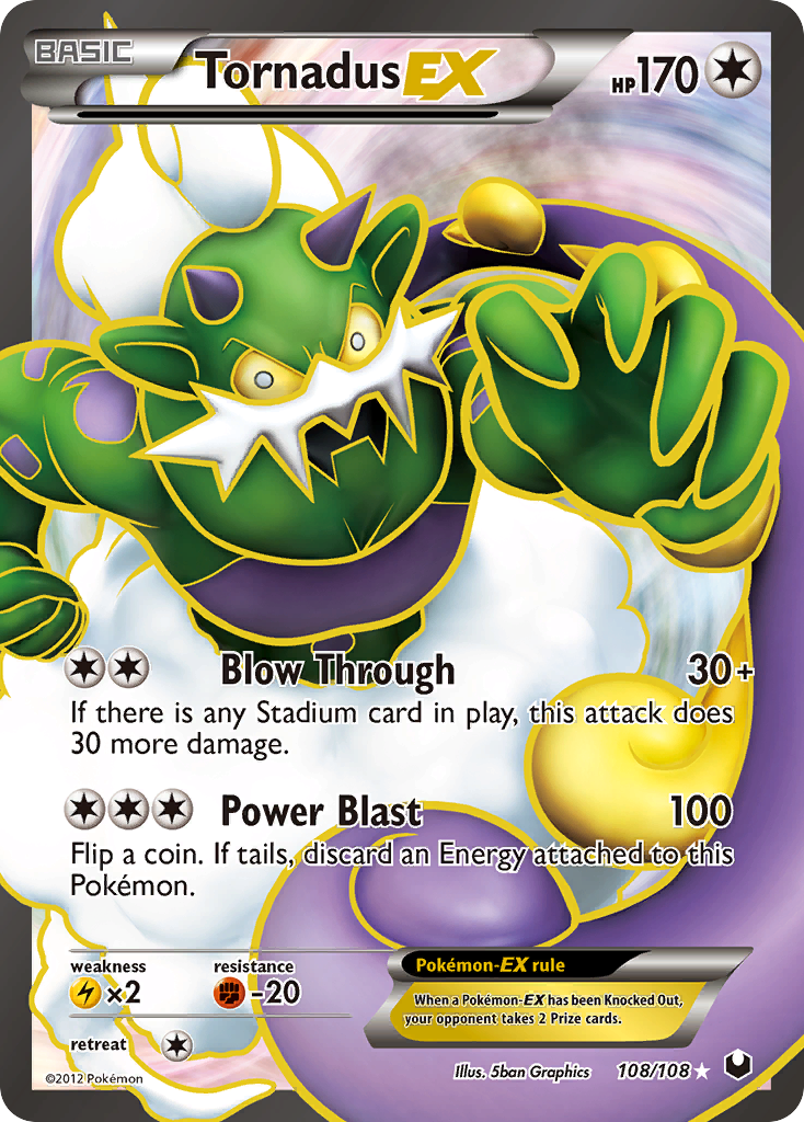 Tornadus EX (108/108) [Black & White: Dark Explorers] | The Gaming-Verse