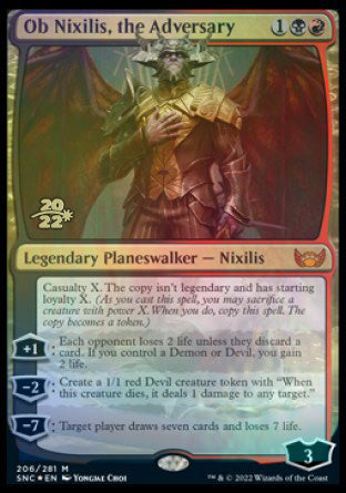 Ob Nixilis, the Adversary [Streets of New Capenna Prerelease Promos] | The Gaming-Verse