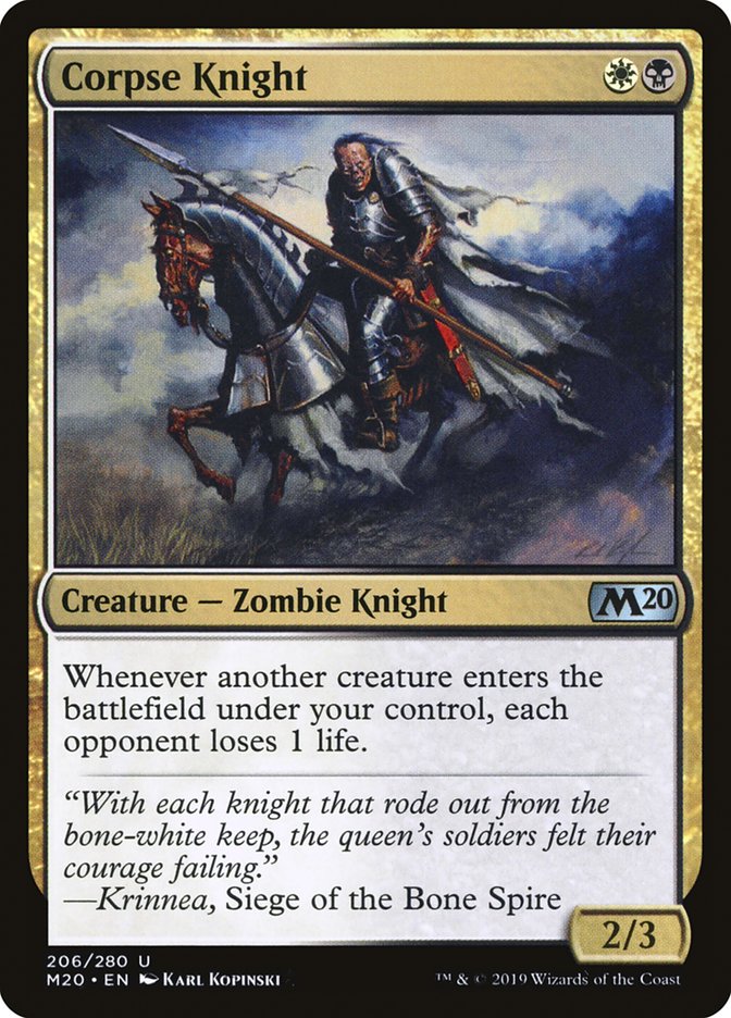 Corpse Knight (2/3 Misprint) [Core Set 2020] | The Gaming-Verse