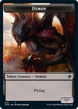 Demon // Demon Double-Sided Token [Starter Commander Decks] | The Gaming-Verse