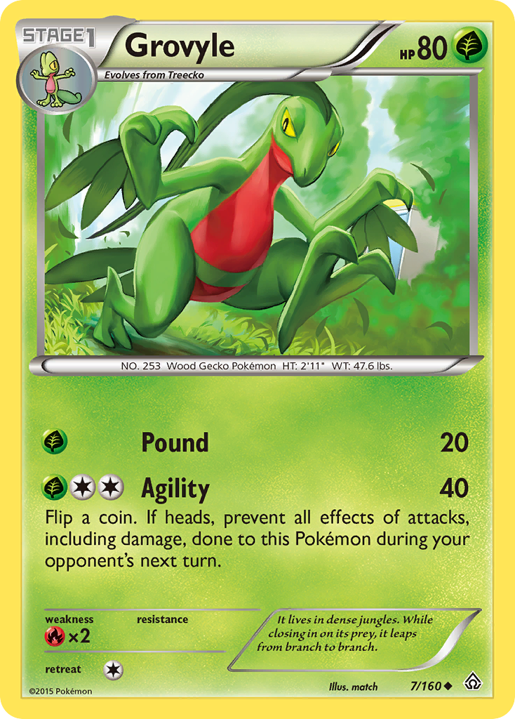 Grovyle (7/160) [XY: Primal Clash] | The Gaming-Verse