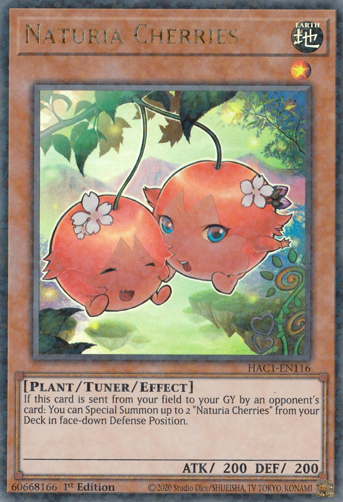 Naturia Cherries (Duel Terminal) [HAC1-EN116] Parallel Rare | The Gaming-Verse