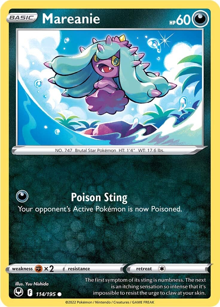 Mareanie (114/195) [Sword & Shield: Silver Tempest] | The Gaming-Verse