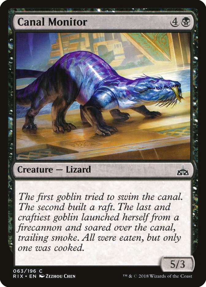 Canal Monitor [Rivals of Ixalan] | The Gaming-Verse