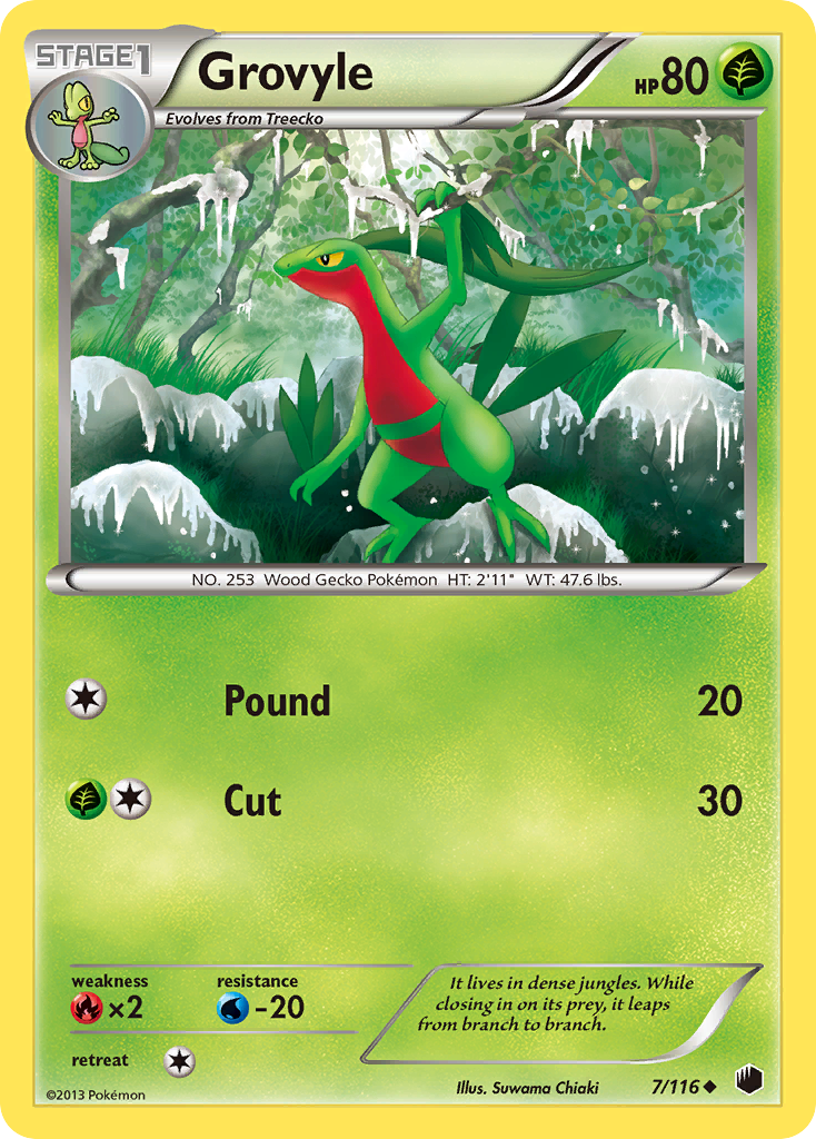 Grovyle (7/116) [Black & White: Plasma Freeze] | The Gaming-Verse