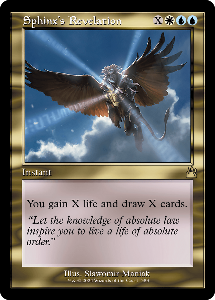 Sphinx's Revelation (Retro Frame) [Ravnica Remastered] | The Gaming-Verse