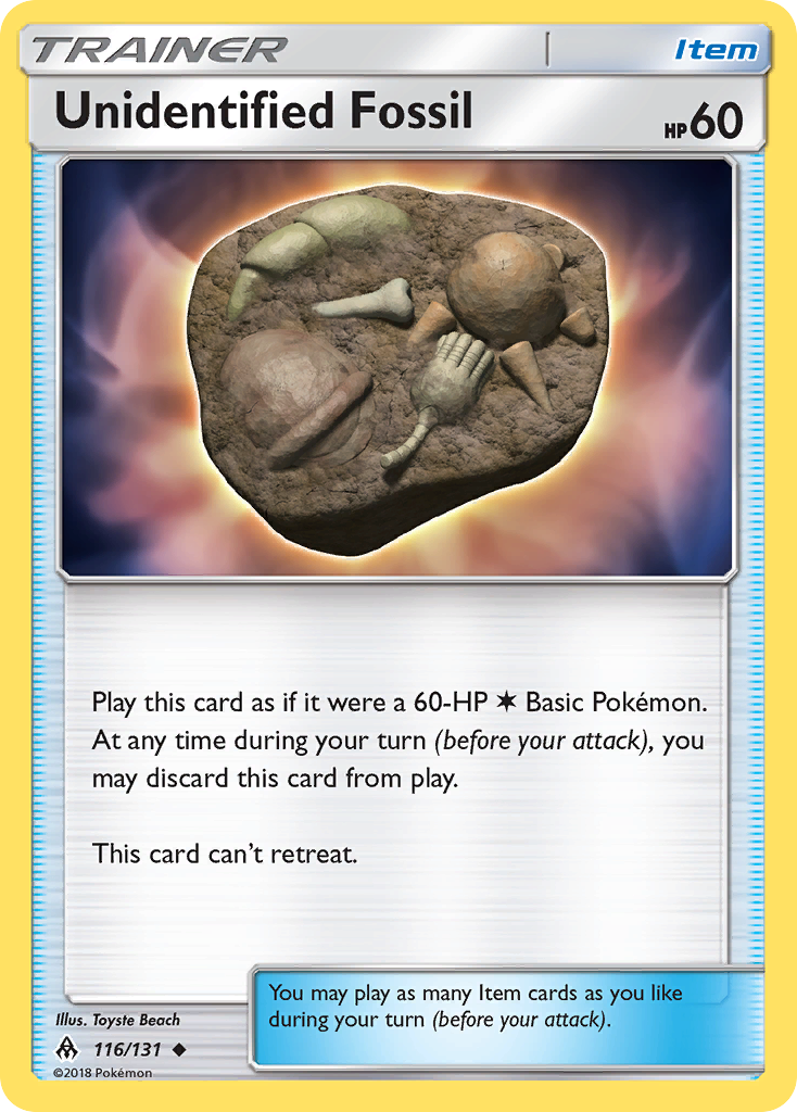 Unidentified Fossil (116/131) [Sun & Moon: Forbidden Light] | The Gaming-Verse