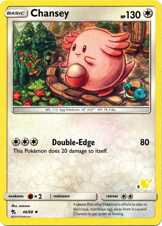 Chansey (46/68) (Pikachu Stamp #5) [Battle Academy 2020] | The Gaming-Verse