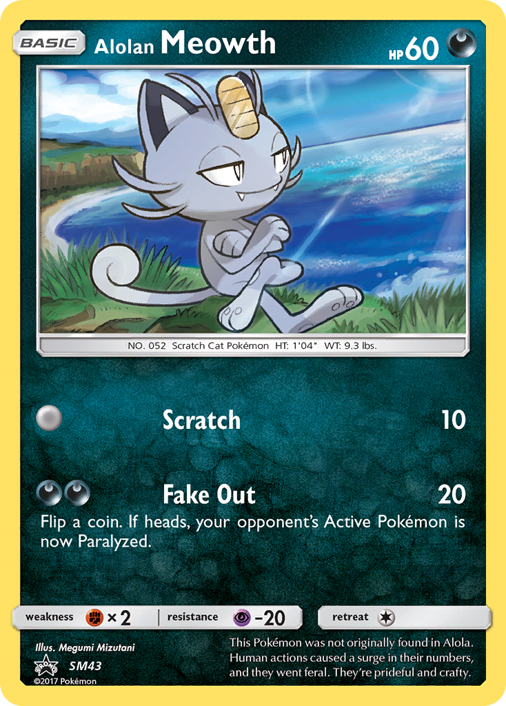 Alolan Meowth (SM43) [Sun & Moon: Black Star Promos] | The Gaming-Verse