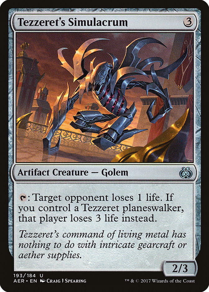 Tezzeret's Simulacrum [Aether Revolt] | The Gaming-Verse