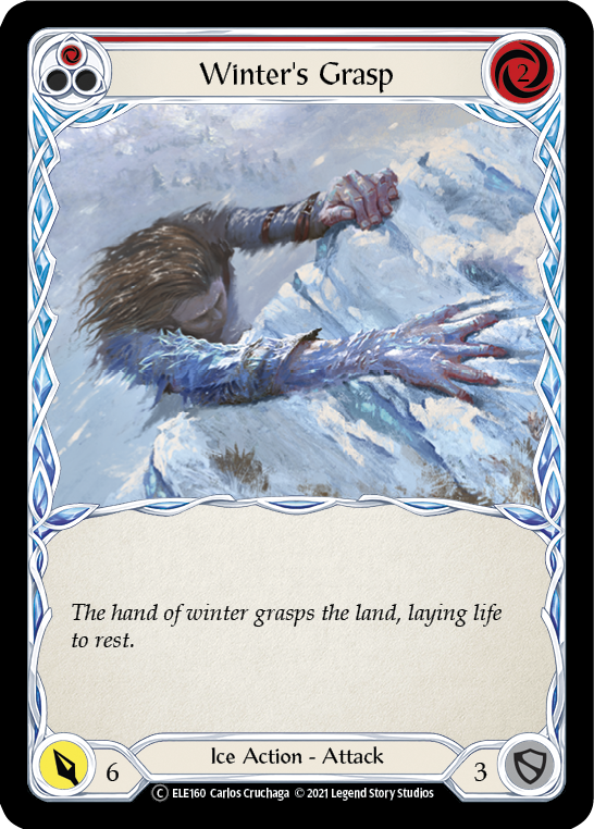 Winter's Grasp (Red) [U-ELE160] Unlimited Rainbow Foil | The Gaming-Verse