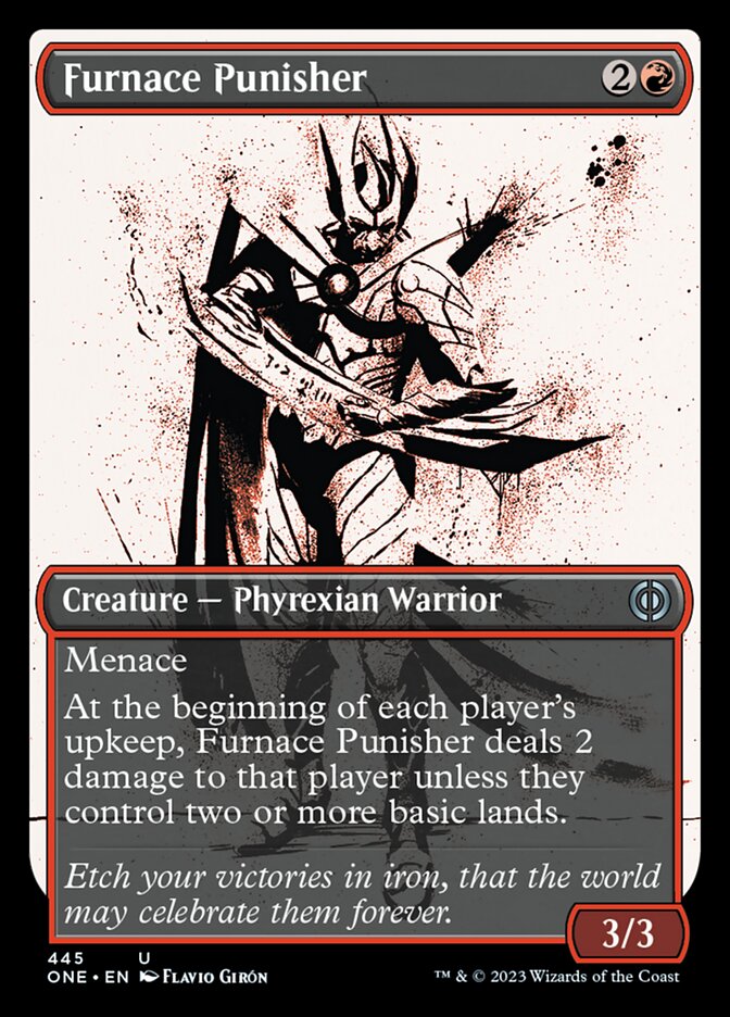 Furnace Punisher (Showcase Ichor Step-and-Compleat Foil) [Phyrexia: All Will Be One] | The Gaming-Verse