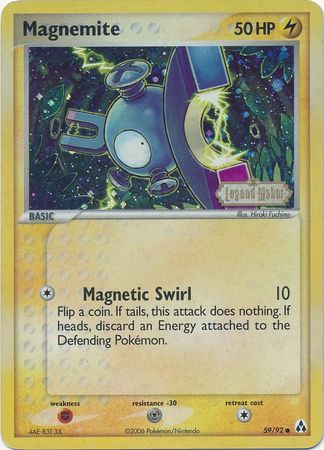 Magnemite (59/92) (Stamped) [EX: Legend Maker] | The Gaming-Verse