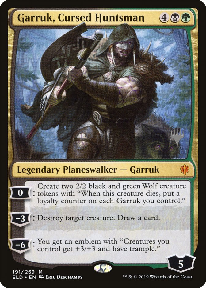 Garruk, Cursed Huntsman (Promo Pack) [Throne of Eldraine Promos] | The Gaming-Verse