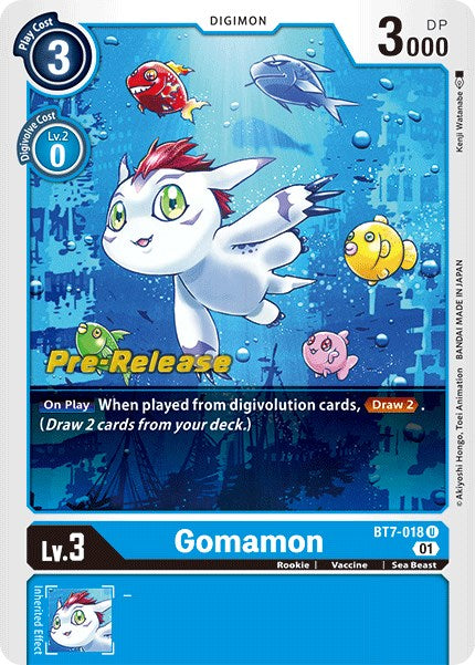 Gomamon [BT7-018] [Next Adventure Pre-Release Cards] | The Gaming-Verse