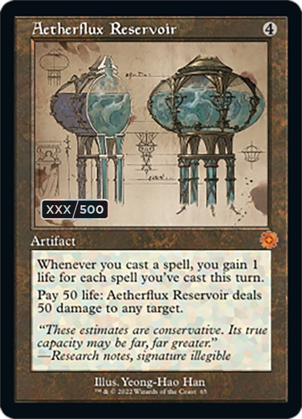 Aetherflux Reservoir (Retro Schematic) (Serial Numbered) [The Brothers' War Retro Artifacts] | The Gaming-Verse