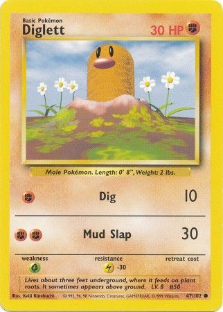 Diglett (47/102) [Base Set Unlimited] | The Gaming-Verse