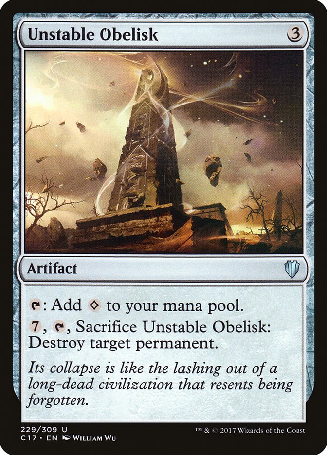 Unstable Obelisk [Commander 2017] | The Gaming-Verse