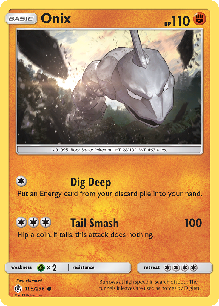 Onix (105/236) [Sun & Moon: Cosmic Eclipse] | The Gaming-Verse