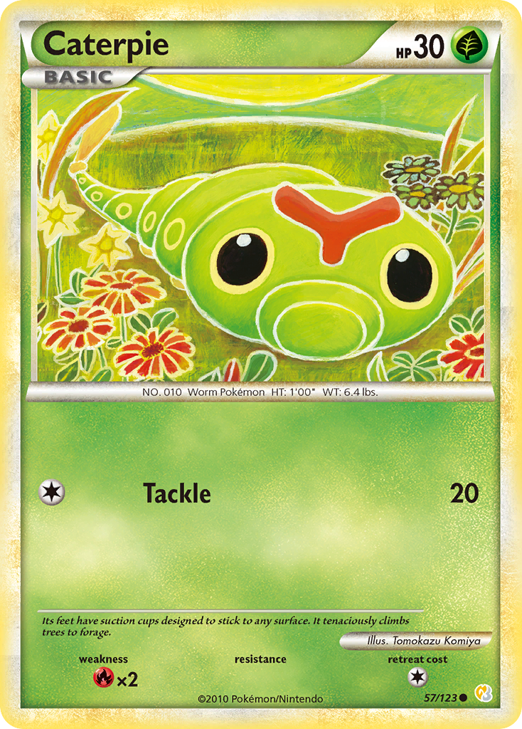 Caterpie (57/123) [HeartGold & SoulSilver: Base Set] | The Gaming-Verse