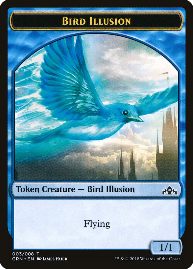 Bird Illusion Token [Guilds of Ravnica Tokens] | The Gaming-Verse