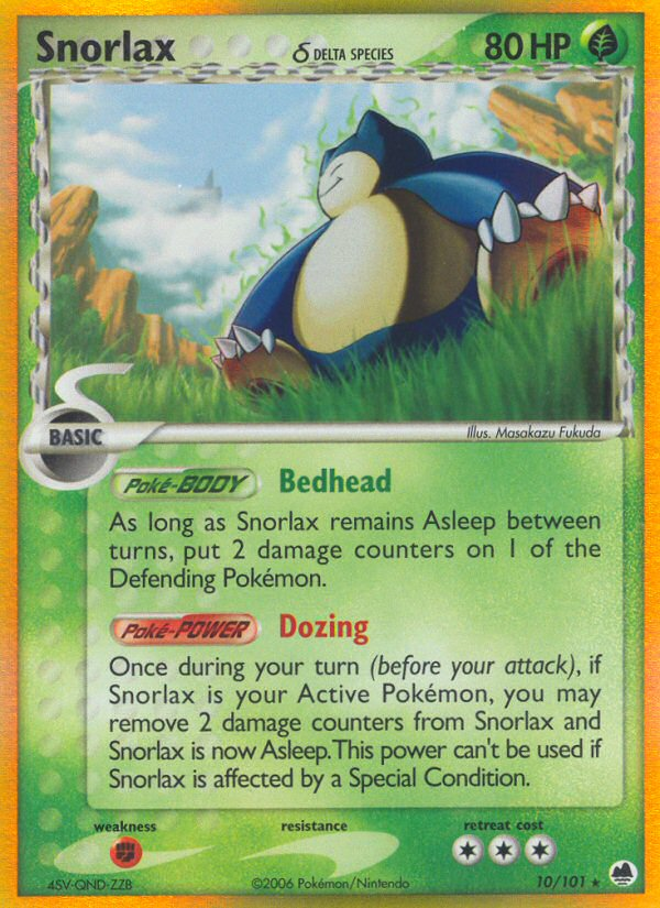 Snorlax (10/101) (Delta Species) [EX: Dragon Frontiers] | The Gaming-Verse