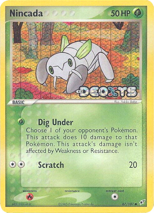 Nincada (67/107) (Stamped) [EX: Deoxys] | The Gaming-Verse