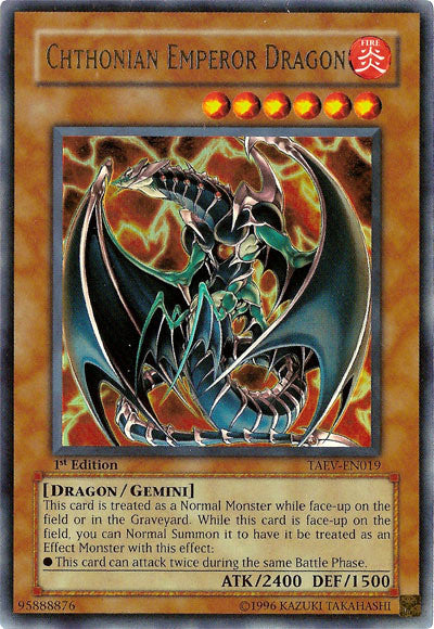 Chthonian Emperor Dragon [TAEV-EN019] Ultra Rare | The Gaming-Verse