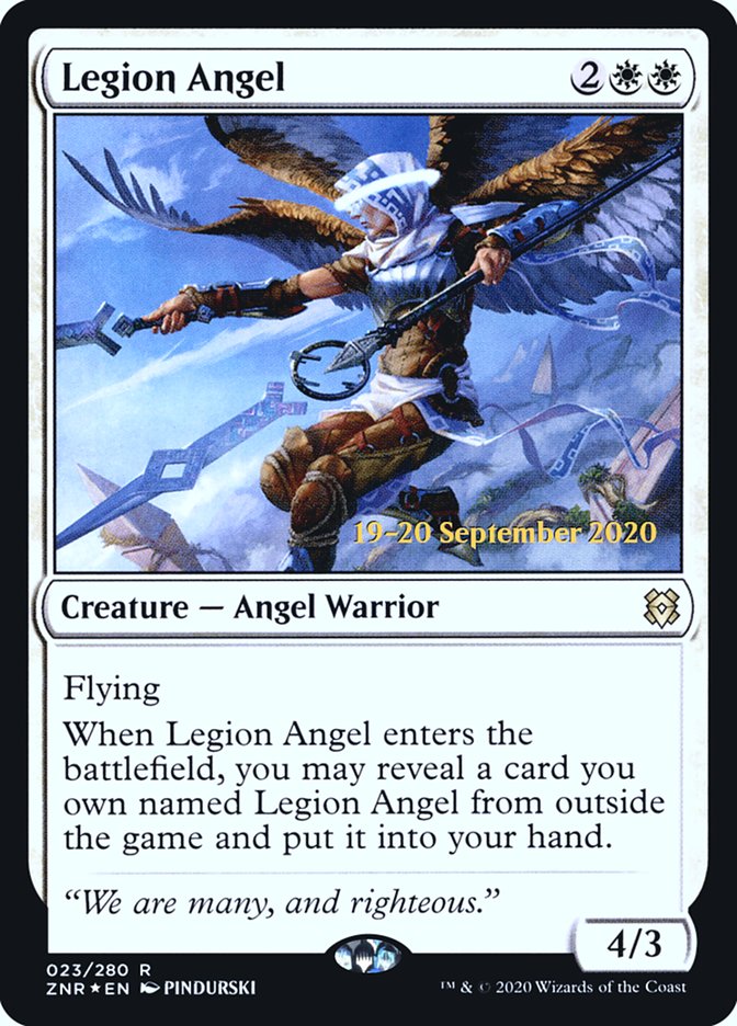 Legion Angel  [Zendikar Rising Prerelease Promos] | The Gaming-Verse