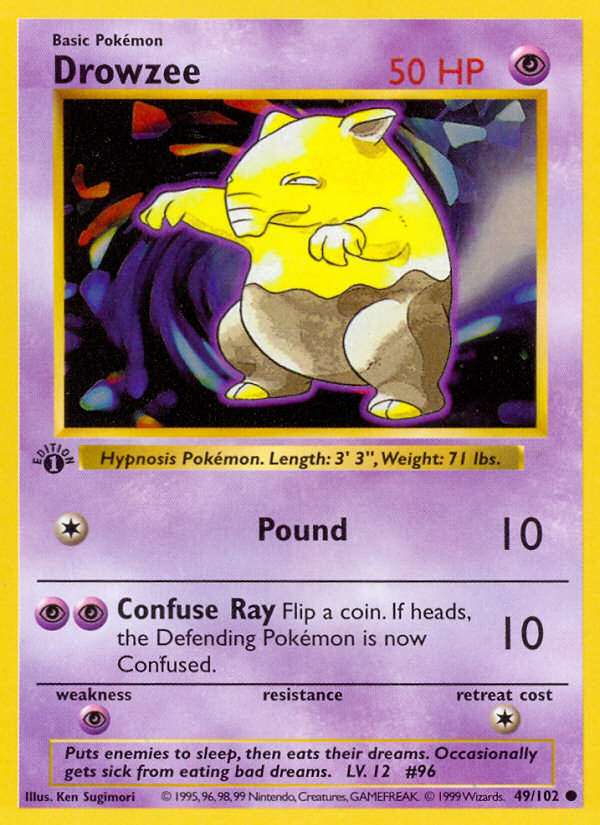 Drowzee (49/102) (Shadowless) [Base Set 1st Edition] | The Gaming-Verse