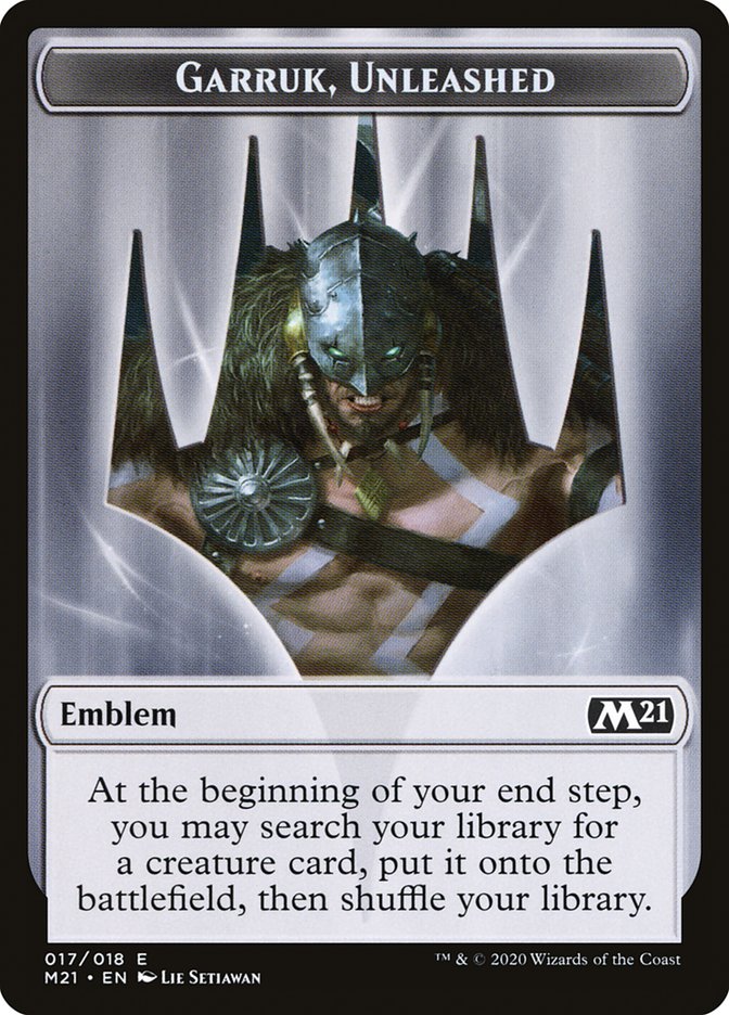 Emblem - Garruk, Unleashed [Core Set 2021] | The Gaming-Verse