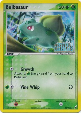 Bulbasaur (46/100) (Stamped) [EX: Crystal Guardians] | The Gaming-Verse