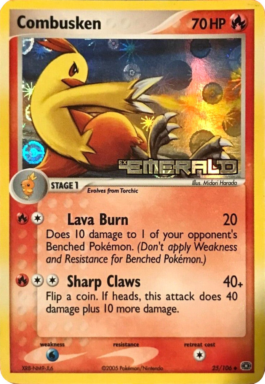 Combusken (25/106) (Stamped) [EX: Emerald] | The Gaming-Verse