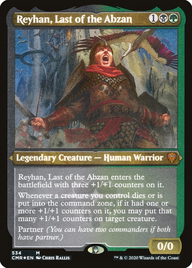 Reyhan, Last of the Abzan [Commander Legends Etched] | The Gaming-Verse