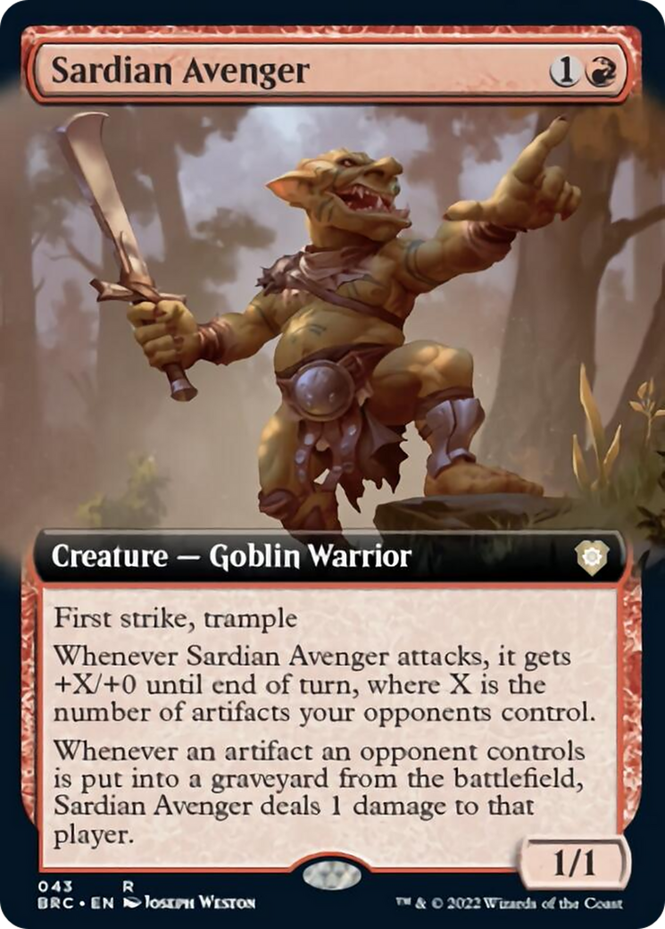 Sardian Avenger (Extended Art) [The Brothers' War Commander] | The Gaming-Verse