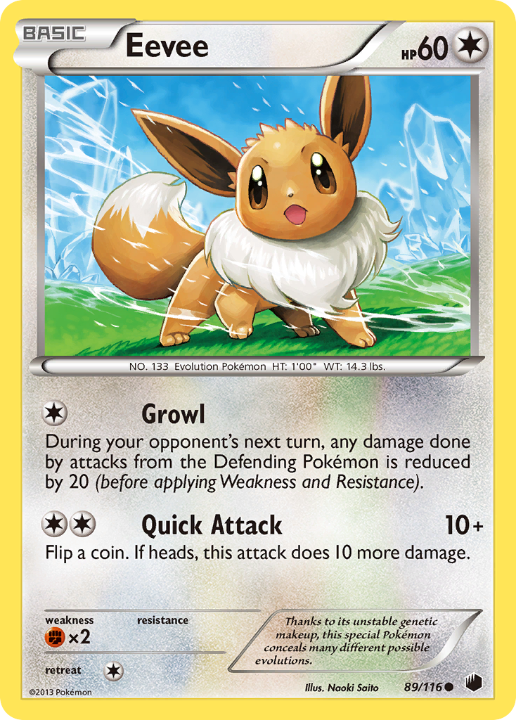 Eevee (89/116) [Black & White: Plasma Freeze] | The Gaming-Verse