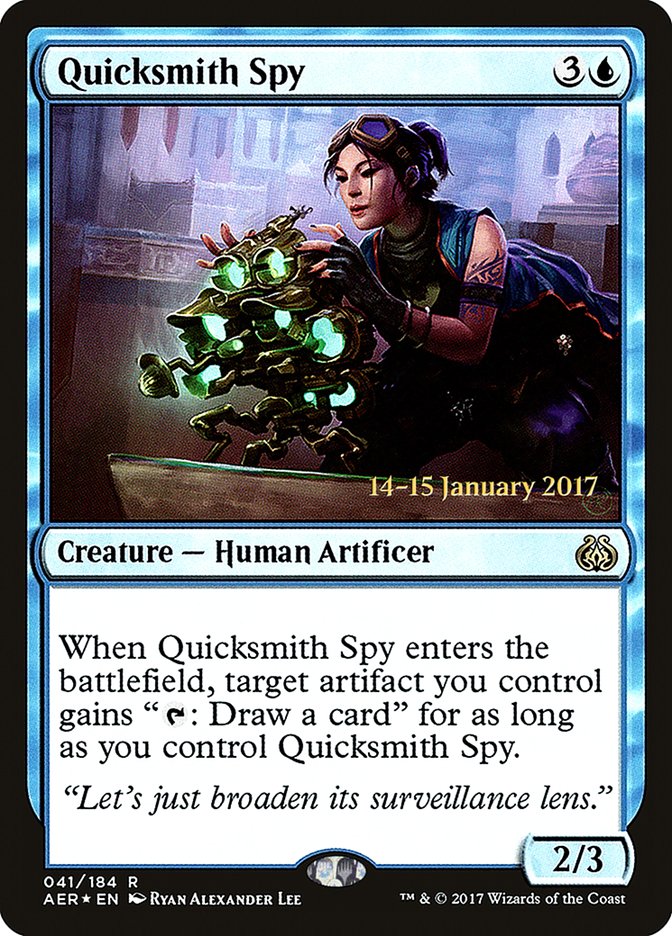 Quicksmith Spy  (Prerelease) [Aether Revolt Prerelease Promos] | The Gaming-Verse