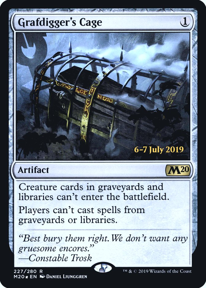 Grafdigger's Cage  [Core Set 2020 Prerelease Promos] | The Gaming-Verse