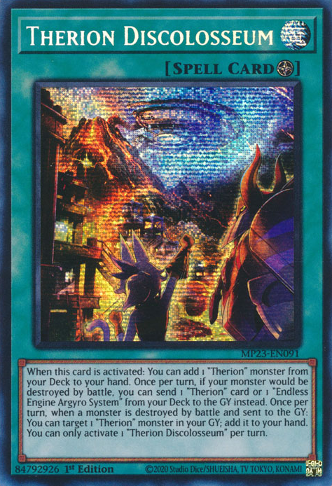 Therion Discolosseum [MP23-EN091] Prismatic Secret Rare | The Gaming-Verse