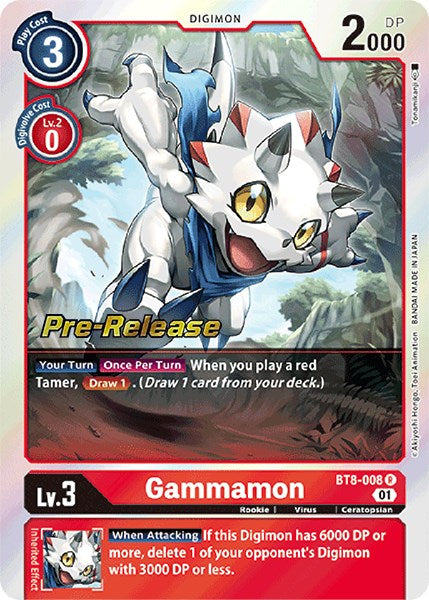 Gammamon [BT8-008] [New Awakening Pre-Release Cards] | The Gaming-Verse