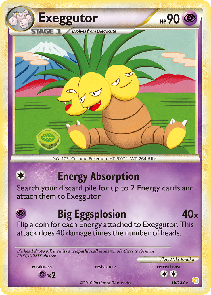 Exeggutor (18/123) [HeartGold & SoulSilver: Base Set] | The Gaming-Verse