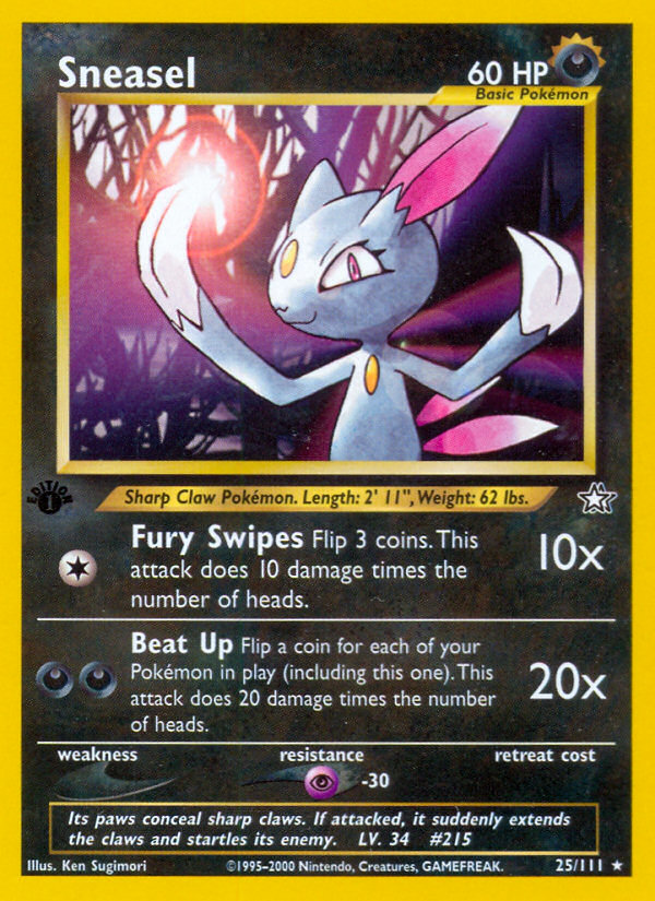 Sneasel (25/111) [Neo Genesis 1st Edition] | The Gaming-Verse