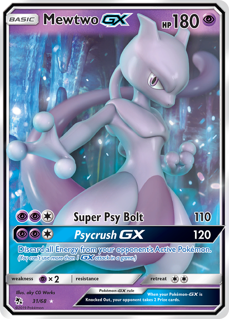 Mewtwo GX (31/68) [Sun & Moon: Hidden Fates] | The Gaming-Verse