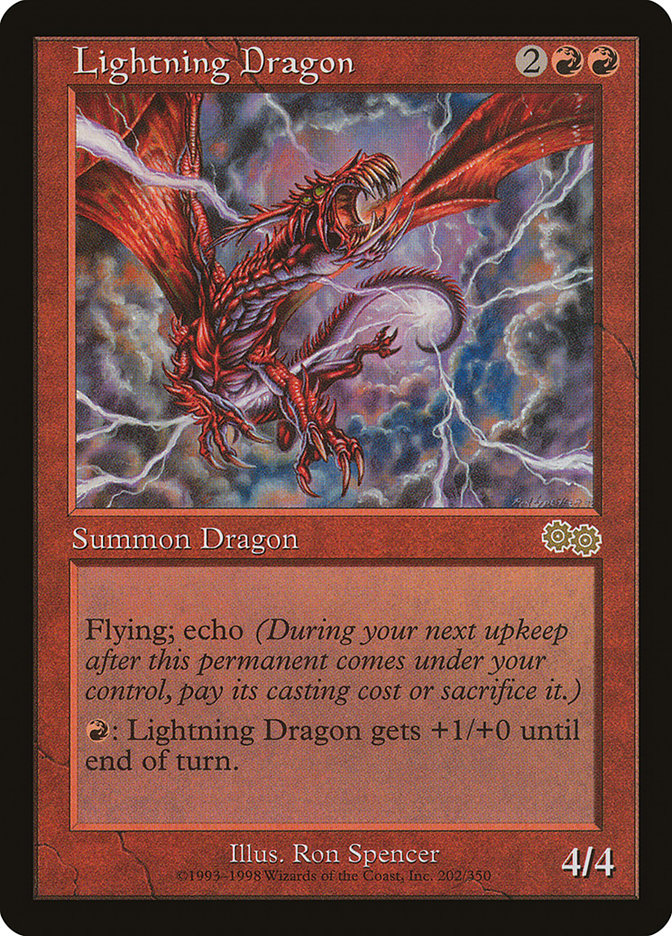 Lightning Dragon [Urza's Saga] | The Gaming-Verse