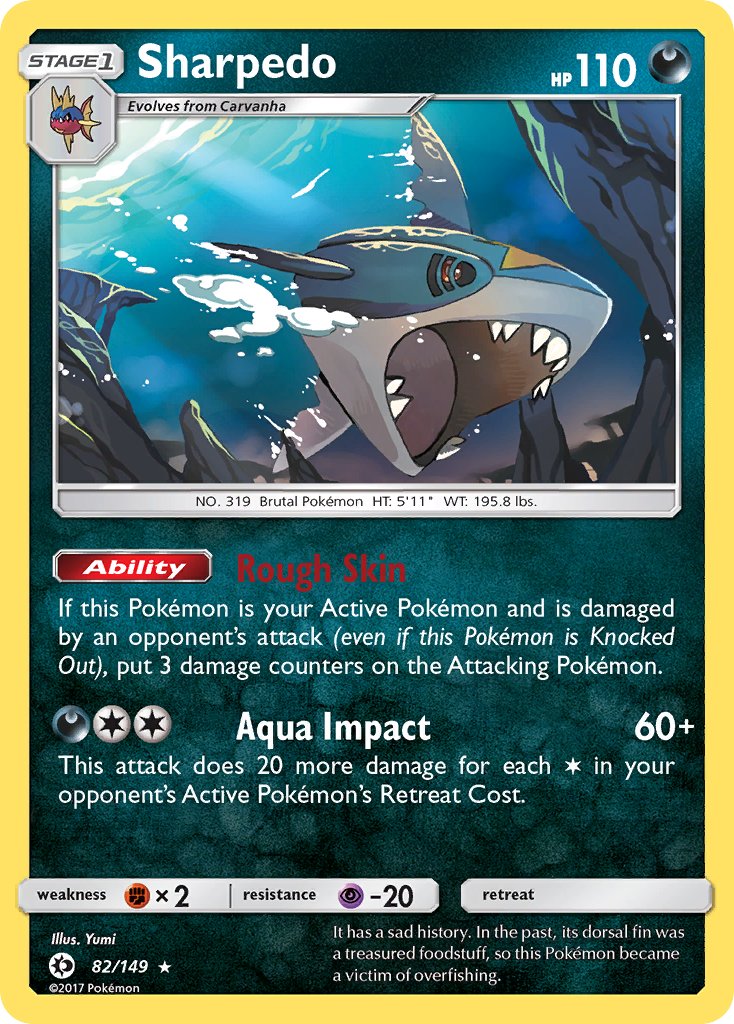 Sharpedo (82/149) (Cosmos Holo) (Blister Exclusive) [Sun & Moon: Base Set] | The Gaming-Verse