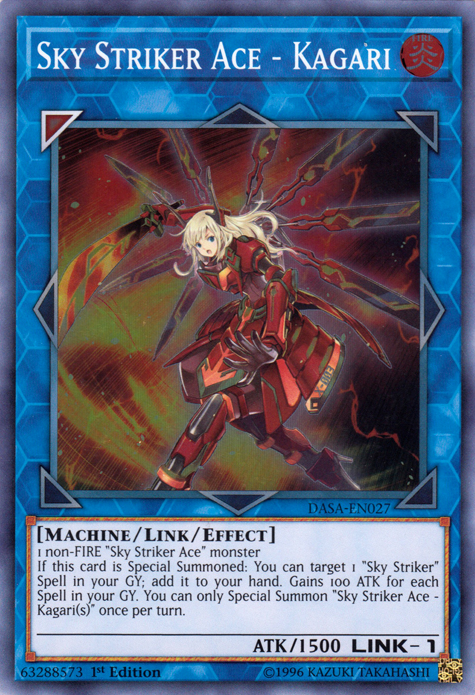 Sky Striker Ace - Kagari [DASA-EN027] Super Rare | The Gaming-Verse