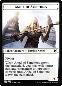 Angel of Sanctions // Horror Double-sided Token [Commander 2019 Tokens] | The Gaming-Verse